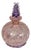 Antique Iridescent Crackle Glass Perfume Bottle with Rigaree Stopper For Sale