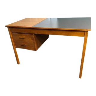 Mid 20th Century Danish Modern Teak Drafting Table Desk. For Sale