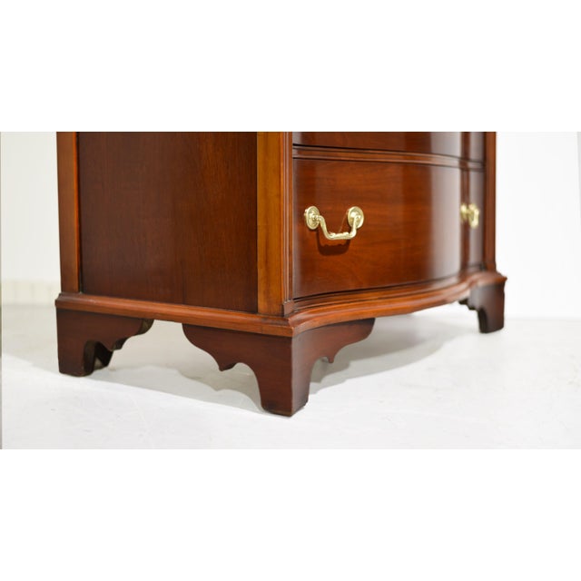 Vintage Georgian Style Mahogany Tall Chest of Drawers With Brass Bail Hardware For Sale - Image 10 of 13
