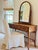 American of Martinsville Vintage Coastal Faux Bamboo Rattan Vanity Desk Console With Detachable Mirror For Sale - Image 17 of 17
