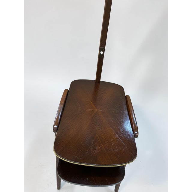 Mid-Century Modern Side Table with Integrated Floor Lamp, 1950s For Sale - Image 4 of 17