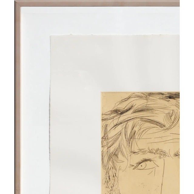 Abstract 20th Century "Omaggio a Michelangelo" Monochromatic Abstract Figurative Etching Ed 98/200 by Giacomo Manzù For Sale - Image 3 of 13