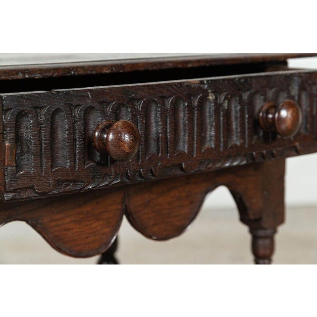 Early 19th Century English Vernacular Oak Hall Table, 1800s For Sale - Image 9 of 15