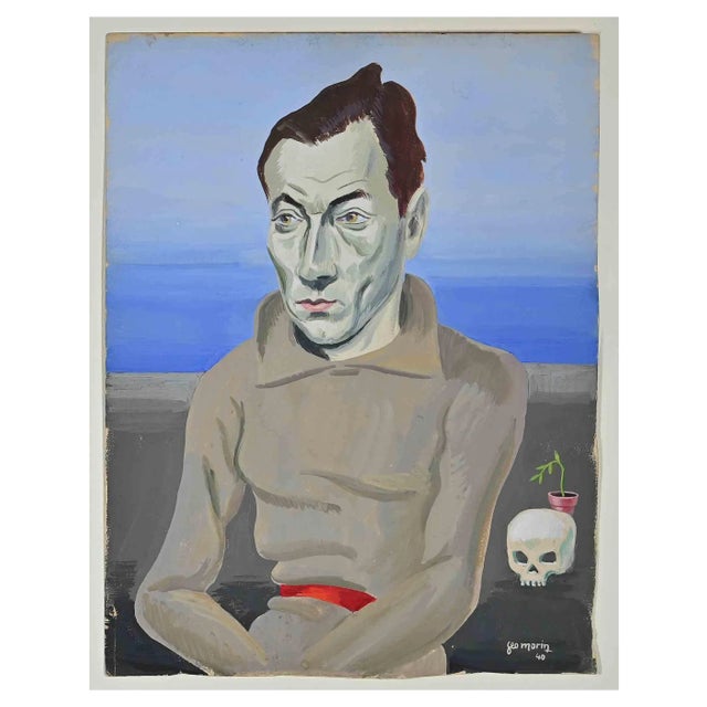 Geo Morin, Le Soldat Au Crane, Original Drawing, 1940 For Sale
