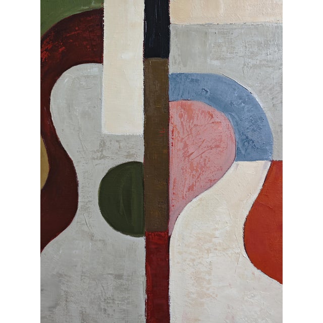 2020s À Deux Voix, Contemporary Geometric Abstract Oil Painting, Framed by Sophie Dumont For Sale - Image 5 of 9
