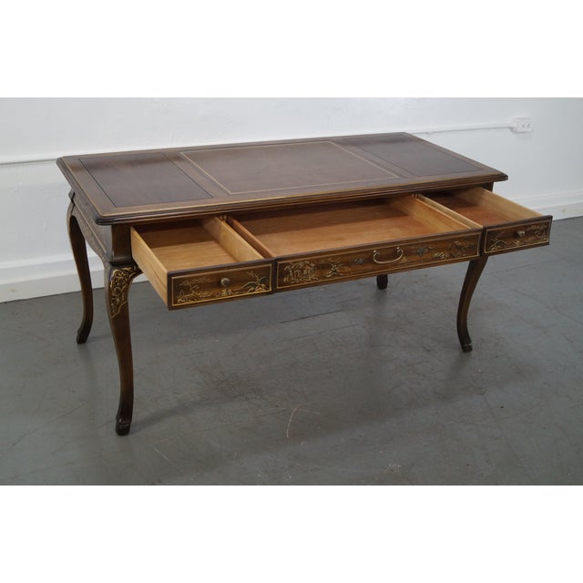 Drexel Heritage Chinoiserie Leather Top Desk Chairish
