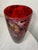 1960s Tall Vintage Murano Italian Hand Blown Red Millefiori Art Glass Vase Sculpture For Sale - Image 5 of 11