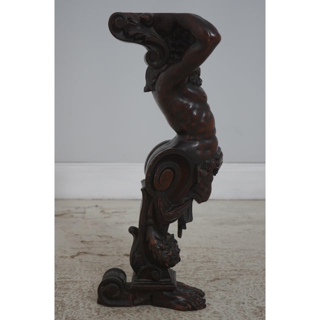 Pair Antique 18th C. French Carved Sculptures of Atlantis For Sale - Image 4 of 14