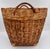 Vintage Handwoven Chinese Split Reed Tortiseshell Bamboo and Rattan Large Gathering Basket For Sale - Image 10 of 14