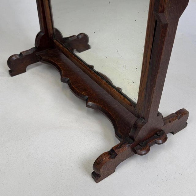 20th Century Arts and Crafts Oak Dressing Mirror, 1890s For Sale - Image 14 of 15