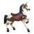Vintage 24" Traditional Folk Art Hand Painted Carousel Horse For Sale
