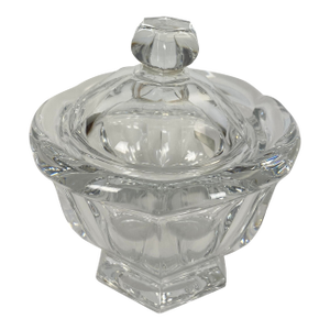 Late 20th Century Louis XVI Baccarat Crystal Lidded Candy Dish or Mustard Bowl
