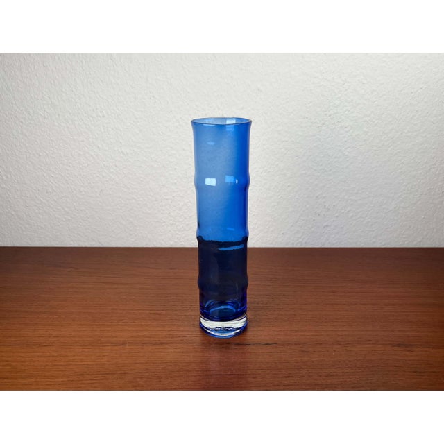 Mid-Century Swedish Glass Bamboo Vase from Aseda, Sweden, 1960s For Sale - Image 4 of 13
