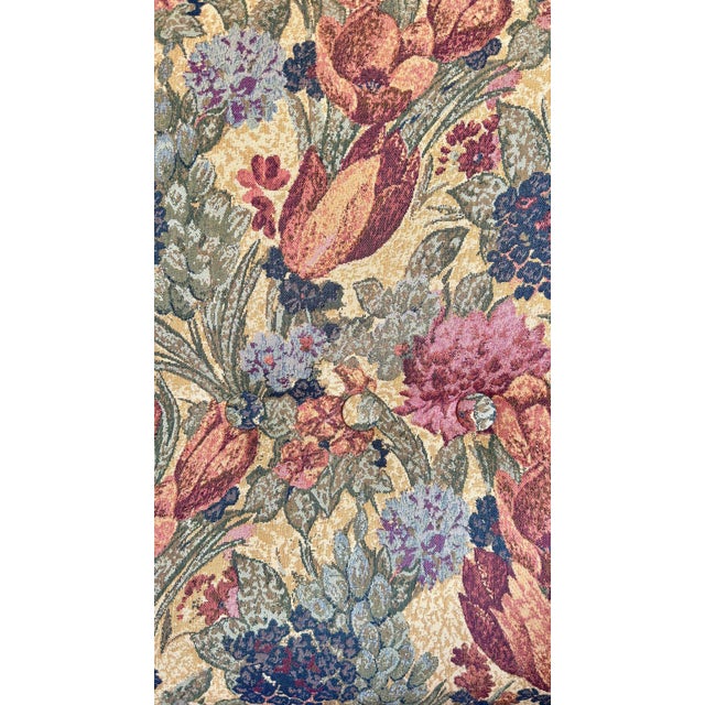 Mid-Century Floral Upholstery Armchair in the style of Marco Zanuso, Italy, 1970s For Sale - Image 10 of 18