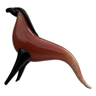 Glass Sculpture Horse Hippocampus by Toni Zuccheri for Barovier & Toso, 1980 For Sale