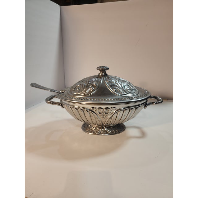 Lenox Metal Soup Tureen With Lid and Spoon For Sale In Seattle - Image 6 of 6