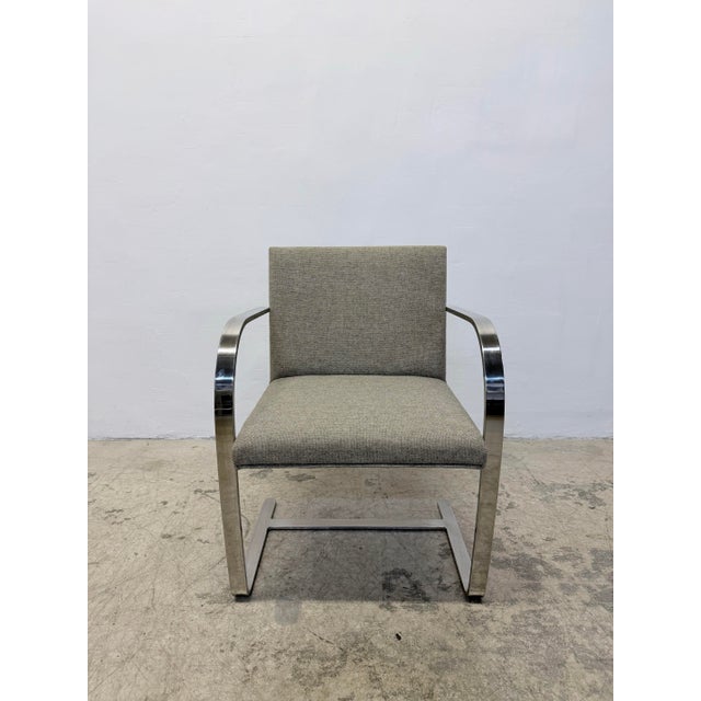 1980s Mie Van Der Rohe Flat Bar Brno Chairs for Knoll - Set of Two For Sale - Image 5 of 17