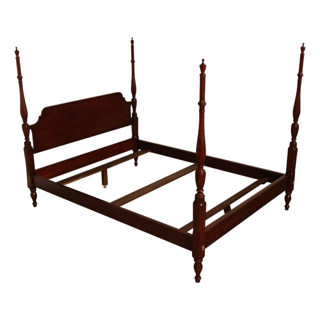 Henkel Harris Solid Cherry Queen Four Poster Bed For Sale