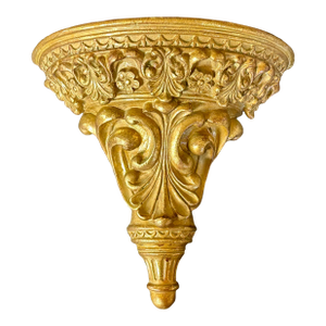 Gold Gilded Italian Florentine Decorative Corbel Wall Shelf