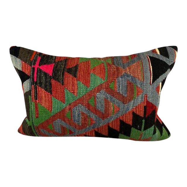 16 x 24 Kilim Pillow Turkish Orchard Serenity Pillow Cushion Cover For Sale