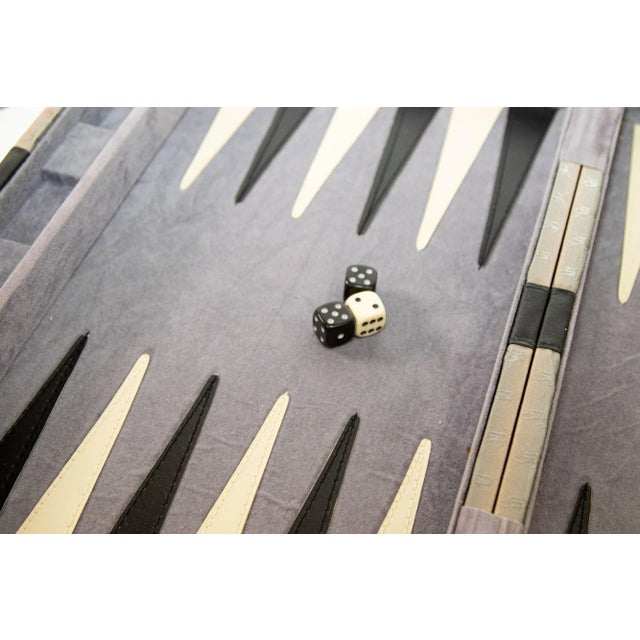 Textile Vintage Backgammon Dominos Briefcase With Multiple Games For Sale - Image 7 of 12