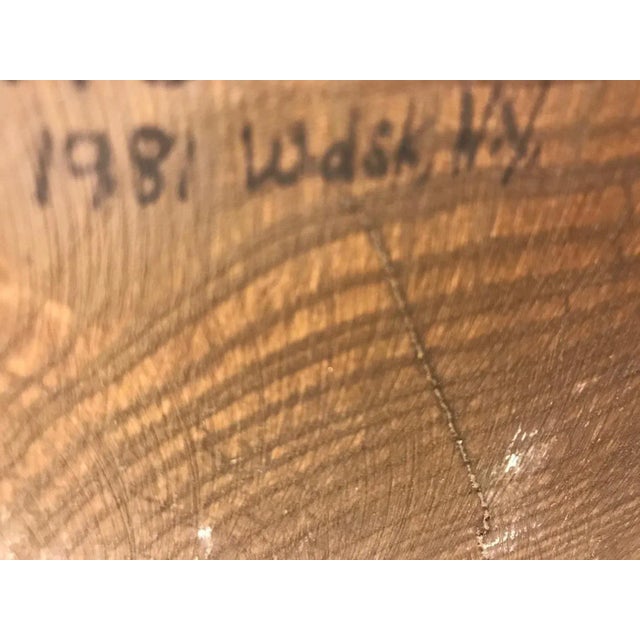 Brown 1980s Sycamore Wood Sculpture of a Man's Figure For Sale - Image 8 of 9