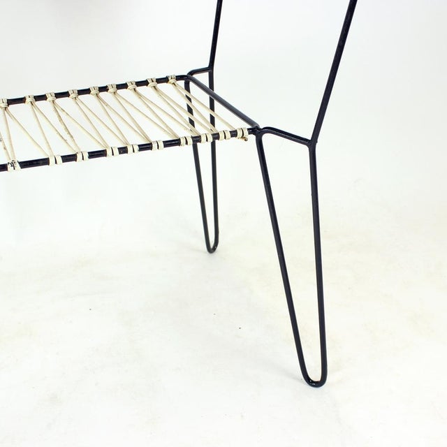 Coffee Table with Metal Base, Czechoslovakia, 1960s For Sale - Image 10 of 11