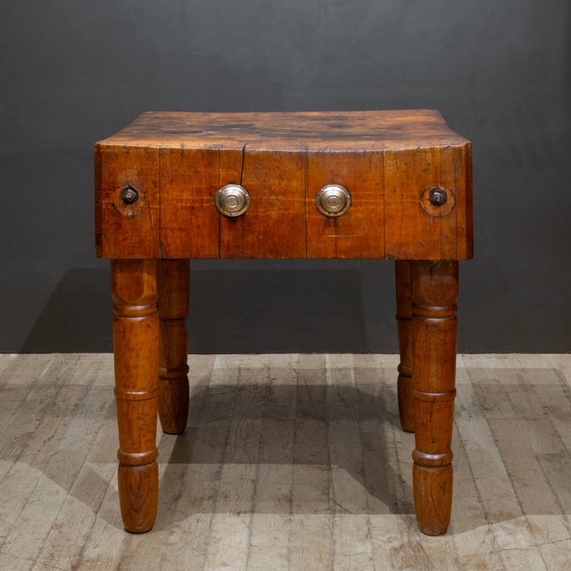 Antique Maple Butcher Block c.1930 For Sale - Image 9 of 9