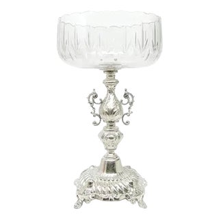 Antique French Bowl on Column Stand, 1900s For Sale