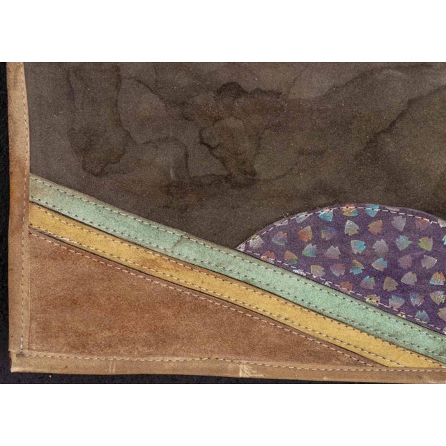 Giorgio Saporiti Giorgio Saporiti Leather Patchwork Tapestry, 1991 For Sale - Image 4 of 10