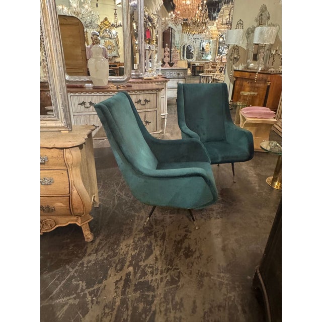 Pair of Italian Marco Zanuso Manner Club Chairs For Sale In Dallas - Image 6 of 7