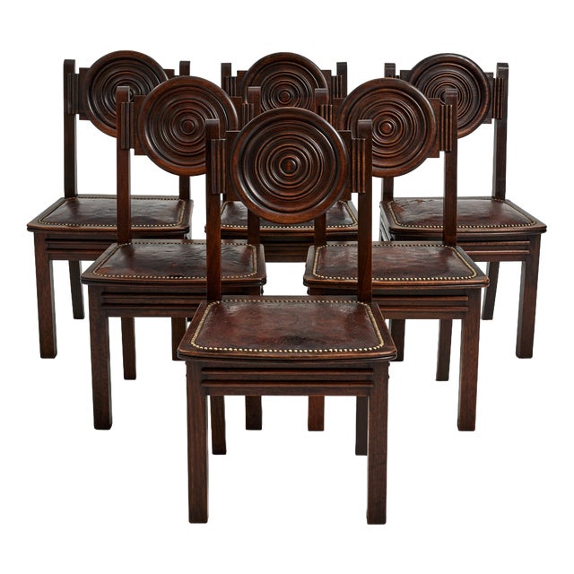 Dining Chairs by Etienne Kohlmann, France, 1930s, Set of 6 For Sale