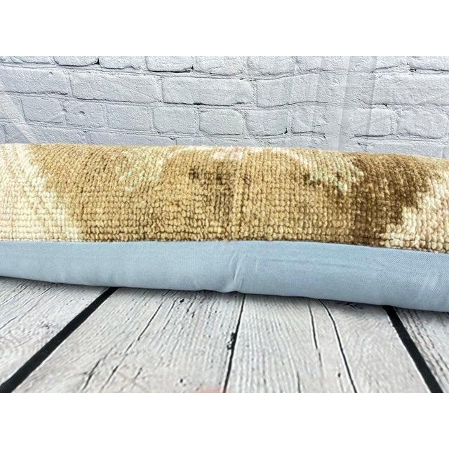 12 x 46 Lumbar Rug Pillow Tranquil Retreat Turkish Pillow Cushion Cover For Sale In Houston - Image 6 of 7