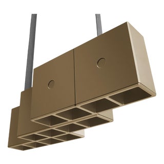 Aluminium Champagne Painted Tsai Suspension Lamp by Mario Tsai for Cassina For Sale