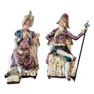 Antique Victorian Musical Figures, 1880, Set of 2 For Sale