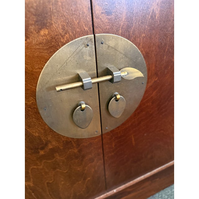 Wood Lift Cabinet Adagio Media Console For Sale - Image 7 of 12