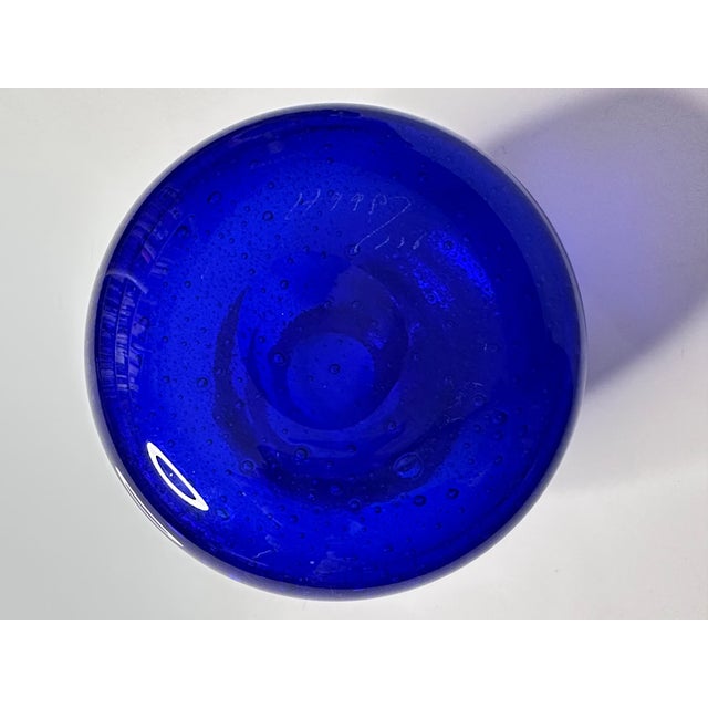 Studio Glass Art Vase with Air Bubble Inclusions by Erik Höglund for Kosta Boda, Sweden, 1980 For Sale - Image 12 of 14