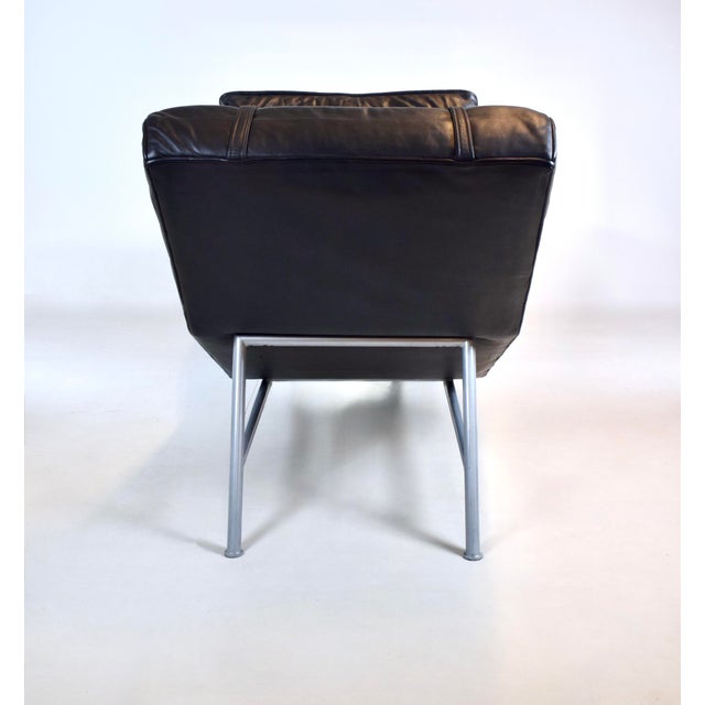 Milo Baughman Black Leather Fred Chaise Lounge Chair for Thayer Coggin For Sale - Image 10 of 14