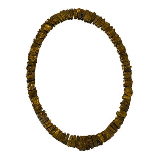 Vintage Gold Stone Tasselated Mirror Vautrin Style For Sale