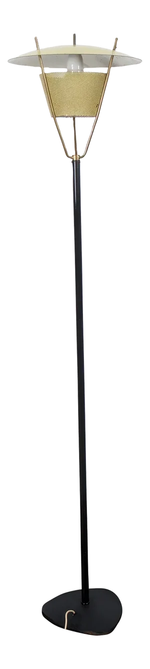 Brass and Iron Floor Lamp by J. T. Kalmar, 1950s