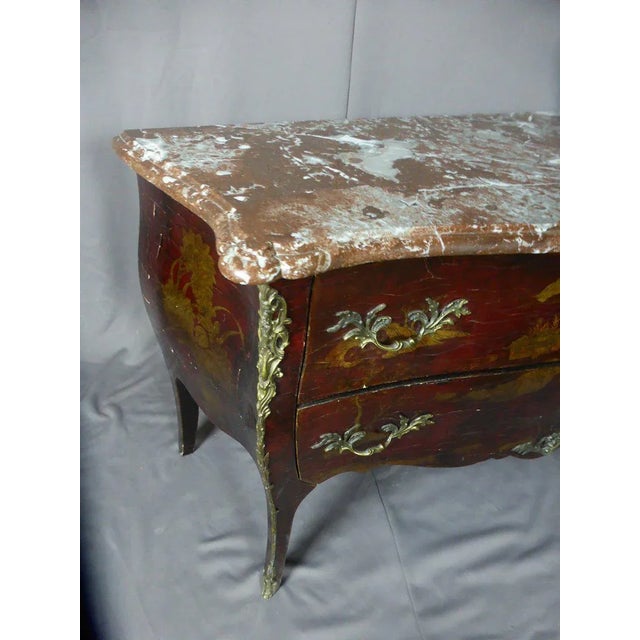 Louis XV Style Lacquer Chest of Drawers For Sale - Image 8 of 10