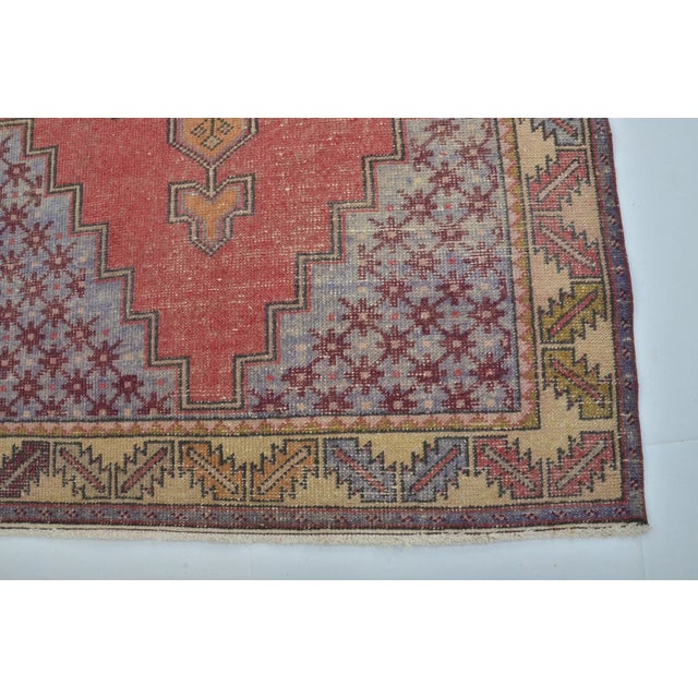 1960s 1960s Handknotted Floral Orange Rug For Sale - Image 5 of 10