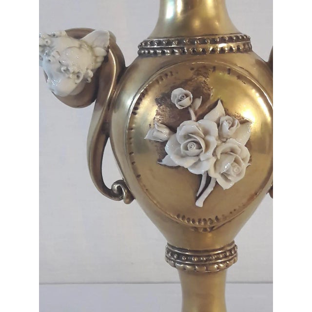 1960s Mid-Century Gold Ceramic Vase by Cappe For Sale - Image 5 of 8