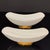Pair of KPM porcelain "Flower Boat" footed vases designed by Trude Petri for the Bauhaus. White porcelain on a gilt metal...
