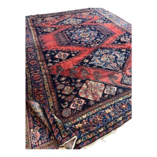 Antique Persian Tribal Bold Design Rug 10.8 x 13.6 For Sale
