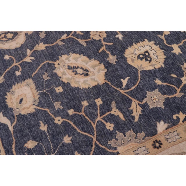 Transitional 1990s Classic Ziegler Gray Beige Hand-Knotted Wool Rug - 8'11'' X 11'9'' For Sale - Image 3 of 7