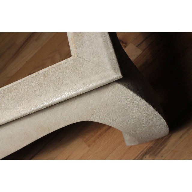 Mid 20th Century Chinoiserie Oriental Maitland-Smith Post Modern Shagreen Coffee Table For Sale - Image 5 of 10