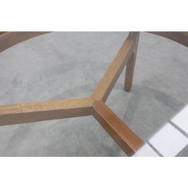 Modernist Table in Ceder Wood and Glass, Italy, 1990s For Sale - Image 10 of 12