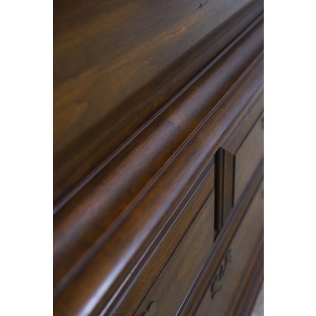 Pennsylvania House Cherry Chest on Chest Design High Chest For Sale - Image 13 of 15