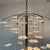 Visual Comfort Brass and Glass Cascasde Chandelier For Sale - Image 4 of 11